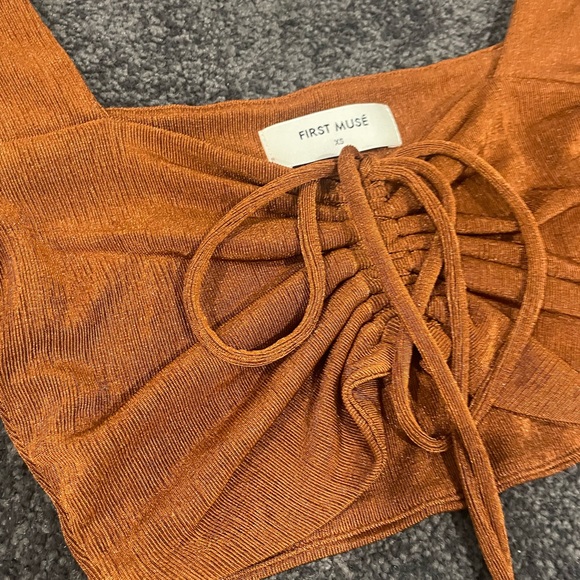 FIRST MUSE 🧡 TALIA TIE FRONT TOP 🧡 - Picture 4 of 13